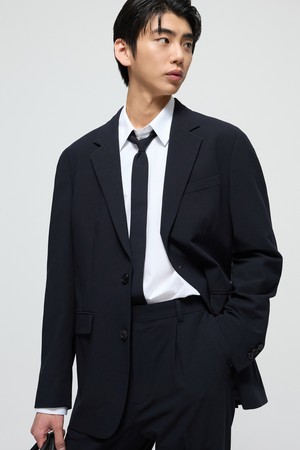 다크네이비 루즈핏 컴포트 셋업 자켓 (TNJA4F100N2)