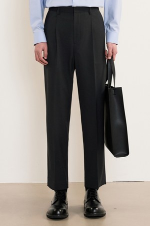 Essential Tapered Fit Slacks (Gray) TNPA5E001G2