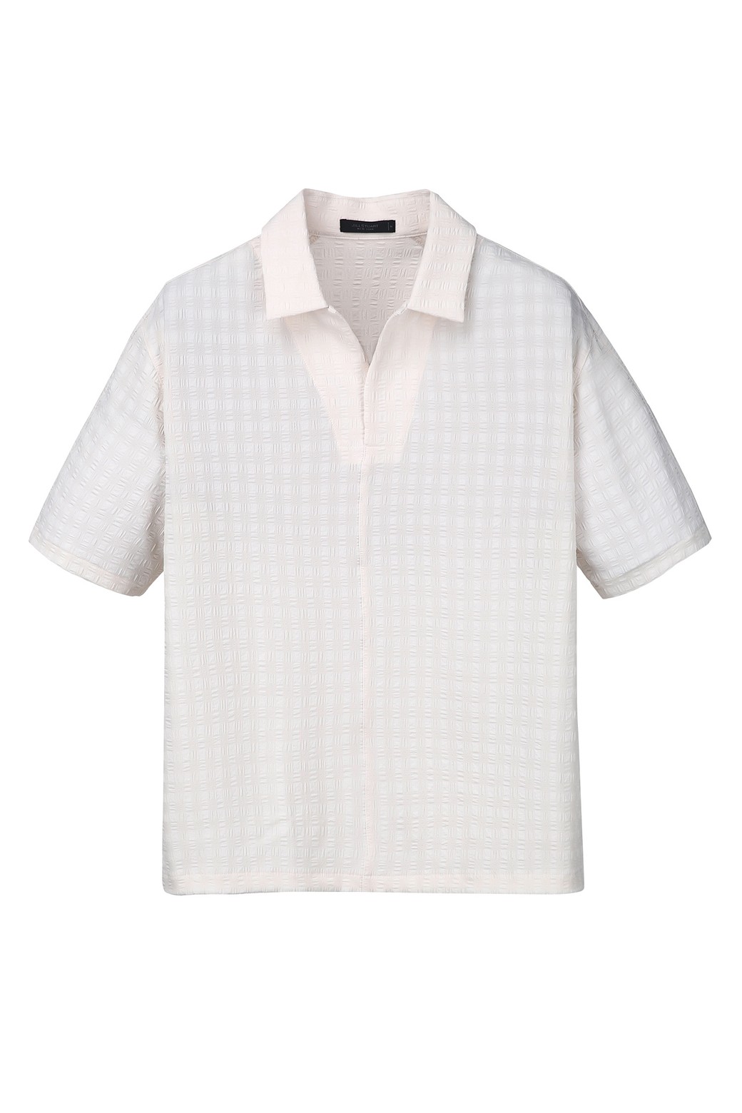 JILLSTUART NEW YORK MEN - 반팔티셔츠 - 베이지 Brick pattern 카라 티셔츠 (JNTS5B321I1)