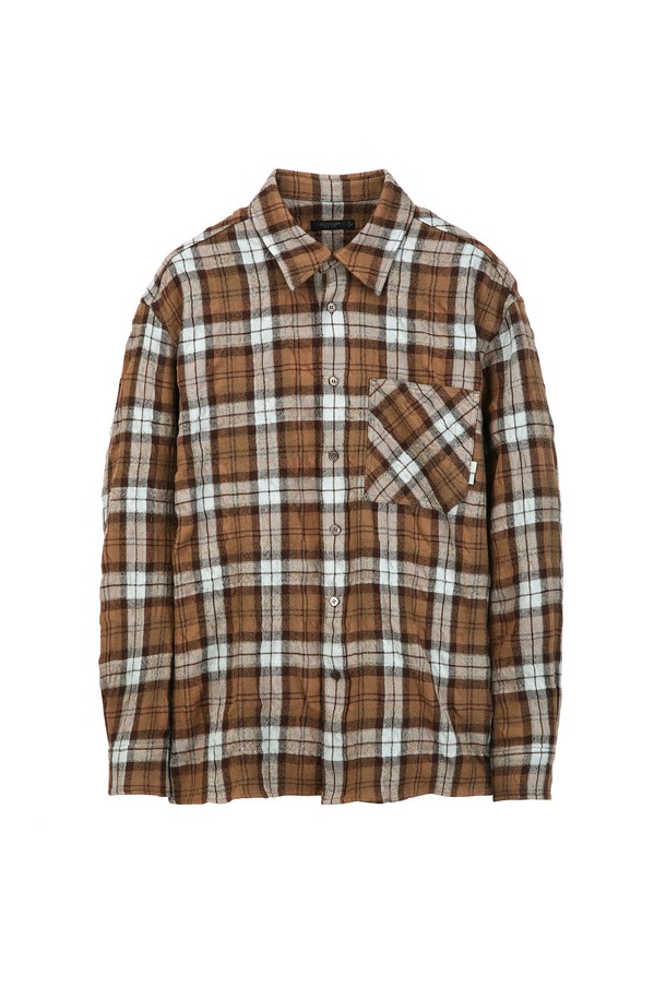 베이지 울 블렌드 체크 셔츠 (JNSH5D217I2)는 가을과 겨울에 어울리는 남성용 셔츠입니다. 캐주얼, 베이직 스타일로 일상에서 편안하게 착용할 수 있으며, 출근룩, 비즈니스 캐주얼, 모임룩 등 다양한 TPO에 활용 가능합니다. 차이나칼라, 긴소매, 레귤러핏 디자인에 두꺼운 두께감으로 보온성을 더했습니다. 울과 면 혼방 소재의 체크 패턴이 클래식, 캐주얼, 미니멀 스타일을 동시에 연출합니다. 
