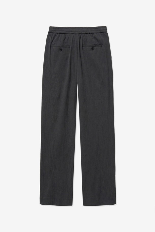 TNGT - 슬랙스/수트팬츠 - Kinoshita Seersucker Wide Fit Pants (Gray) TNPA5E208G2
