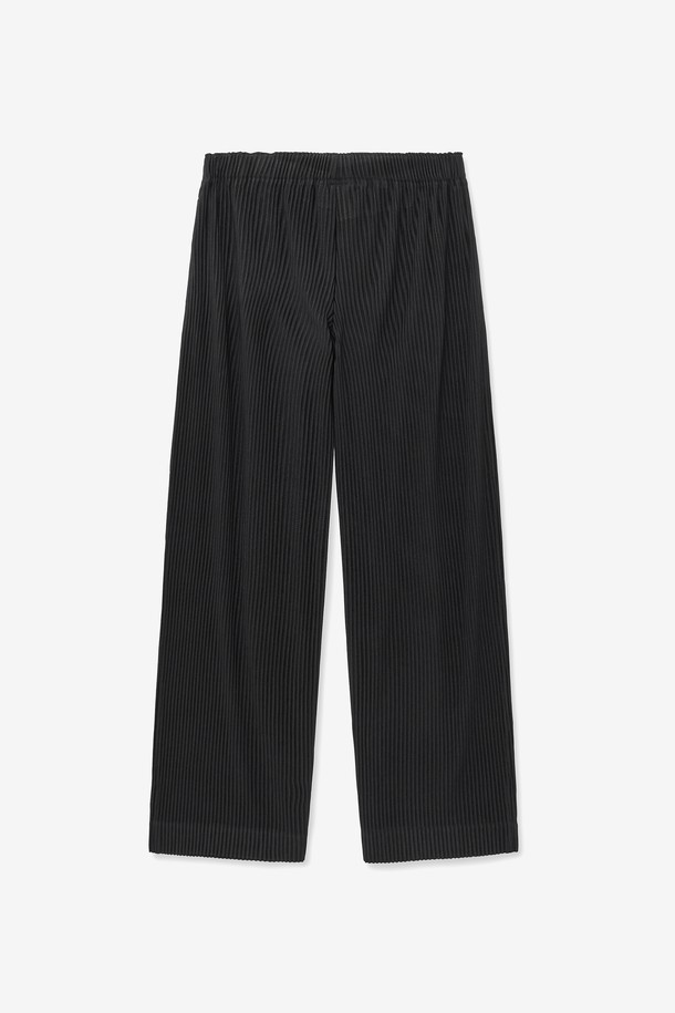 TNGT - 캐주얼팬츠 - Yoyogi Wide Fit Summer Pleats Pants (Black) TNPA5E210BK