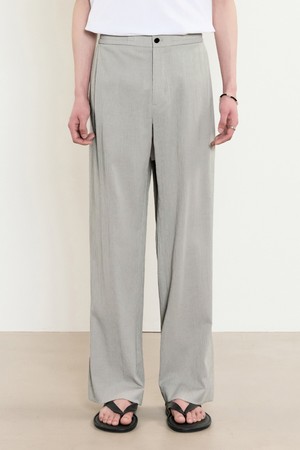 Kinoshita Seersucker Wide Fit Pants (Light Beige) TNPA5E208I2
