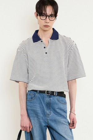 Stripe Polo Shirt (Blue) TNTS5E203B2