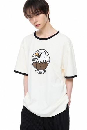 블랙 독수리 그래픽 티셔츠 (TNTS5E215BK)