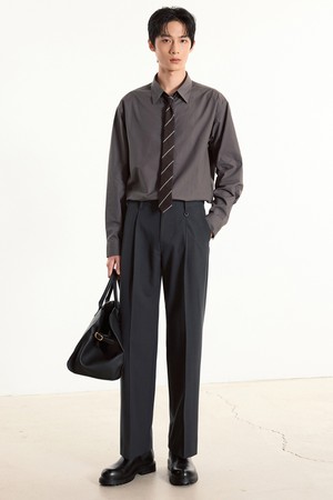Essential Semi-Wide Fit Pants (Grey) TNPA5F101G2
