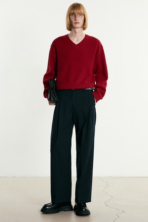 Pin Stripe Wide Pants (Navy) TNPA5F103N2