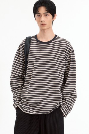 Multi Stripe Long Sleeve T-Shirts (Khaki) TNTS5F101K2