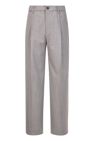 라이트그레이 울 블렌드 스트링 와이드 팬츠 (JNPA5C203G1)