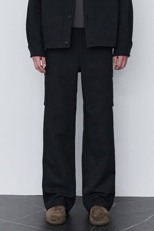 블랙 트윌 릴랙스핏 팬츠 (JNPA5C115BK)
