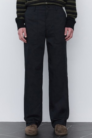 블랙 코튼 패러슈트 팬츠 (JNPA5C112BK)