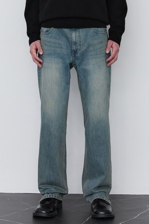 [STRAIGHT-FIT] 블루 슬릿 데님 팬츠 (JNPA5D002B2)