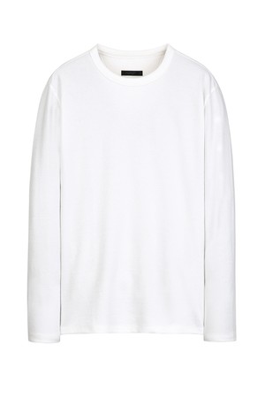화이트 골지 베이직 라운드 티셔츠 (JNTS5C101WT)
