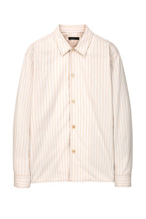 오렌지 카라 스트라이프 긴팔셔츠 (JNSH5C207O1)