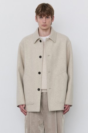 라이트베이지 울 블랜드 핸드메이드 초어 셔츠 (JNSH5C202I1)