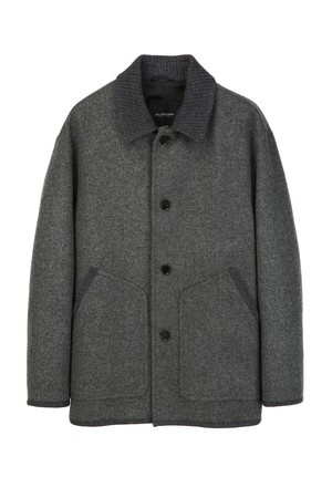 다크그레이 울 블랜드 핸드메이드 초어 셔츠 (JNSH5C202G3)