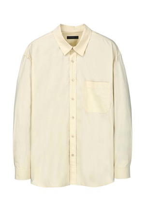 라이트옐로우 코튼 더블워싱 오버핏 셔츠 (JNSH5C102Y1)