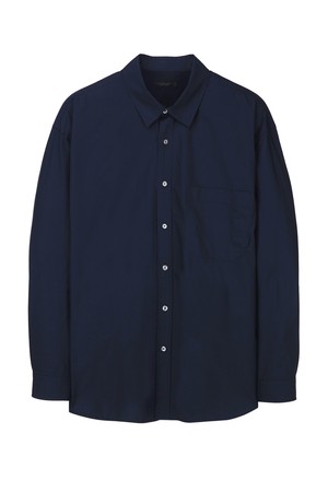 다크네이비 코튼 더블워싱 오버핏 셔츠 (JNSH5C102N3)