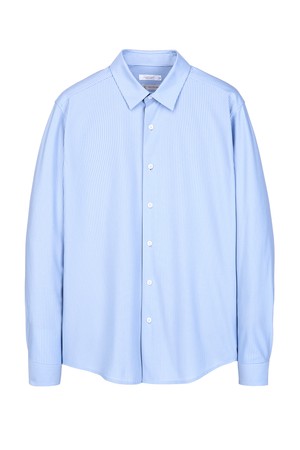 블루 저지 스트라이프 베이직 셔츠 (JNSH5C101B3)