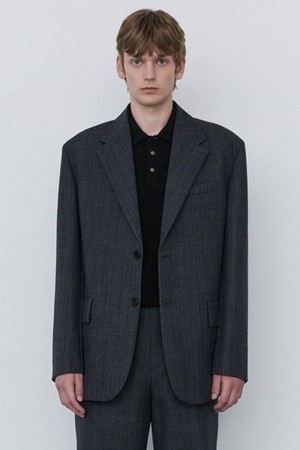 다크네이비 헤링본 셋업 자켓 (JNJA5C283N3)