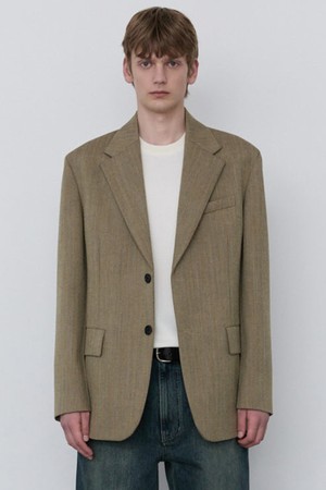 베이지 헤링본 셋업 자켓 (JNJA5C283I2)