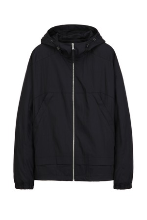 블랙 코튼 셋업 후드 아노락 점퍼 (JNJU5C101BK)