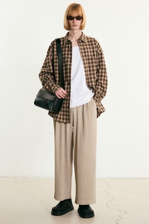 Yoyogi Pleats Wide-fit Pants (Beige) TNPA5F111I2