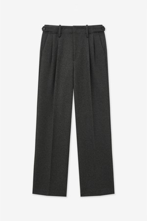 Waist Wool Blended Wide Pants (Grey) TNPA5F202G2