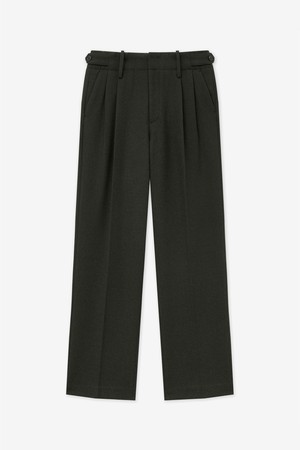 Waist Wool Blended Wide Pants (Khaki) TNPA5F202K2