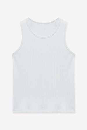 Ribbed Sleeveless (White) TNTS5F104WT