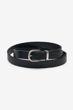 Italy Calf-leather Belt (Satin Silver) TNBE5F100SV