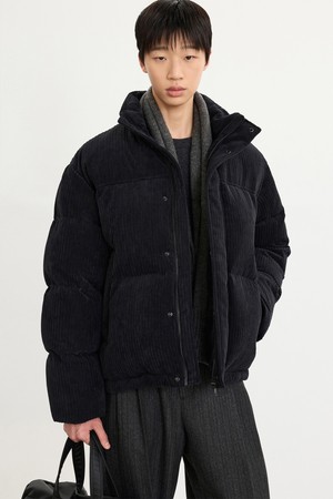 European-goose Corduroy Down Jumper (Dark Navy) TNJU5F206N2