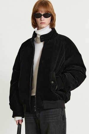 European-goose Corduroy Herrington down Jumper (Black) TNJU5F205BK