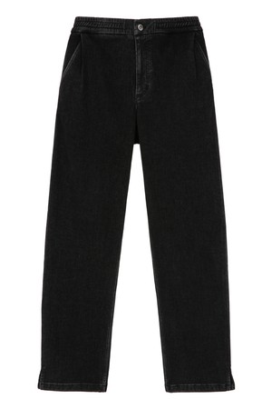 [SEMIWIDE-FIT] 블랙 브러쉬드 데님 팬츠 (JNPA5D006BK)