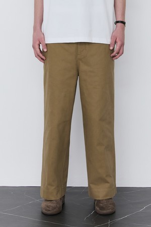 베이지 코튼 와이드 워싱 팬츠 (JNPA5C113I2)