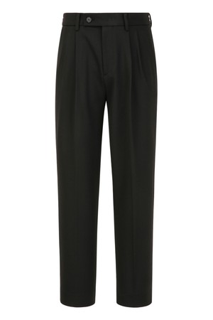 [RIOPELE] 블랙 컴포트 투턱 테이퍼드 슬렉스 (JNPA5C201BK)