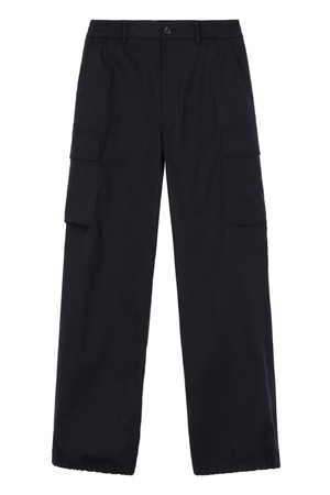 다크네이비 코튼 밴딩 와이드 카고 팬츠 (JNPA5C211N3)