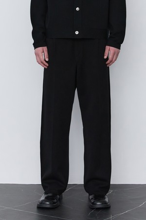 [SET UP] 블랙 니트 트러커 셋업 팬츠 (JNSW5C202BK)