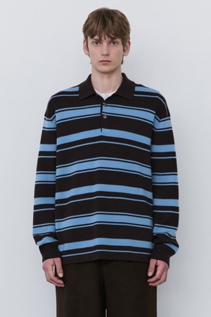 브라운 스트라이프 럭비 니트 (JNSW5C106W3)