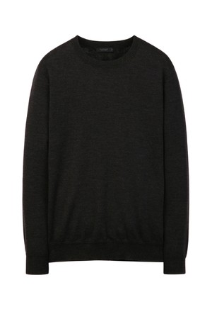 차콜 울 릴렉스 크루넥 니트 (JNSW5D201CG)