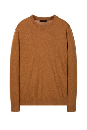 브라운 캐시미어 블렌드 라운드넥 니트 (JNSW5D204W2)