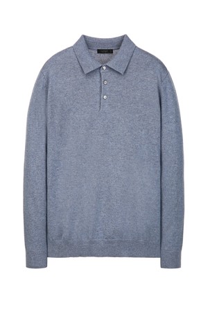 라이트블루 캐시미어 100% 카라넥 니트 (JNSW5D205B1)