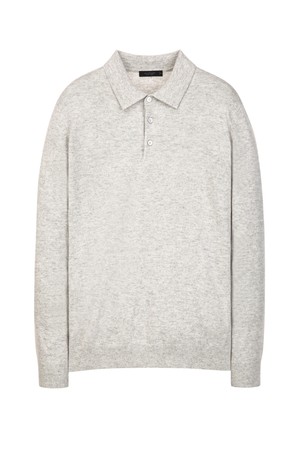 그레이 캐시미어 블렌드 카라넥 니트 (JNSW5D205G2)