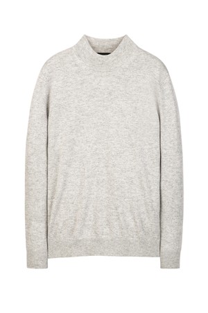 그레이 캐시미어 100% 모크넥 니트 (JNSW5D206G2)