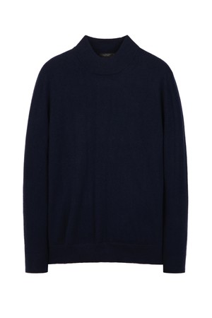 다크네이비 캐시미어 100% 모크넥 니트 (JNSW5D206N3)