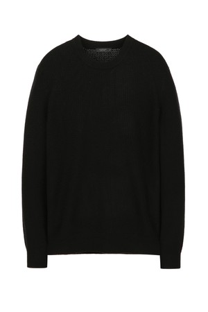 블랙 캐시미어 블렌드 텍스쳐 니트 (JNSW5D208BK)