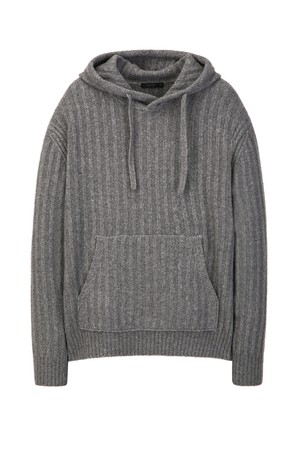 다크그레이 부클 후드 니트 (JNSW5D214G3)