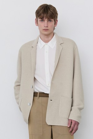 베이지 텍스처 니트 자켓 (JNSW5C203I2)