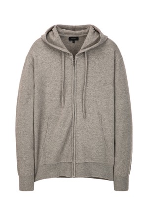 다크베이지 울 펠트 셋업 후드 니트 집업 (JNSW5D212I3)