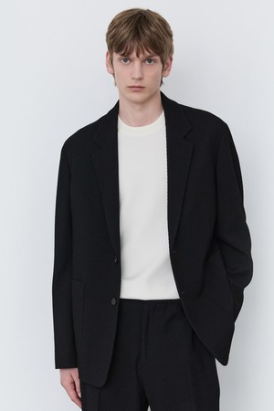 [THE TWILL] 블랙 트윌 릴렉스 셋업 자켓 (JNJA5C183BK)